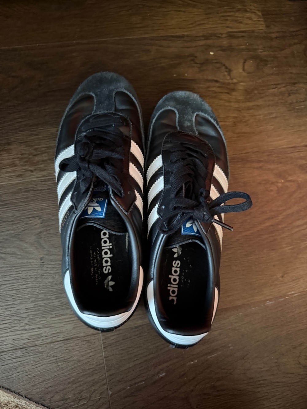 adidas Men’s Black and White Classic Samba Sneakers